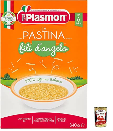 3x Plasmon Fili d'Angelo Pastina Infanzia Svezzamento Dai 6 Mesi 340 Grammi + Italian Gourmet polpa 400g von Italian Gourmet E.R.