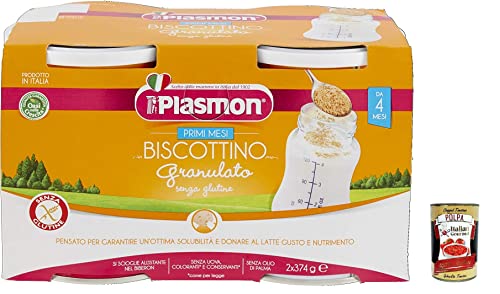 3x Plasmon Primi Mesi - Biscottino Granulato Senza Glutine dal 4°Mese, 2 x 374g von Italian Gourmet E.R.