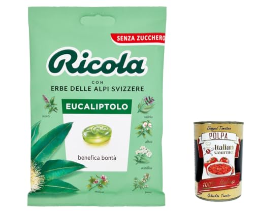 3x Ricola Eucaliptolo bonbon Eukalyptol und Menthol erfrischend ohne zucker 70g + Italian Gourmet polpa 400g von Italian Gourmet E.R.