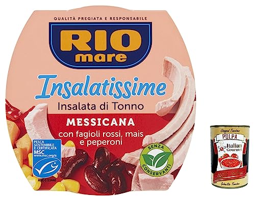 3x Rio Mare Tonno Insalatissime Messicana Thunfisch rote Bohnen, Mais & Paprika + Italian Gourmet polpa 400g von Italian Gourmet E.R.