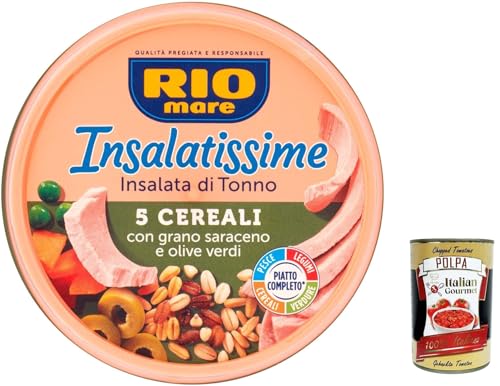 3x Rio mare Insalatissime tonno e e 5 cereali Salad Thunfisch mit 5 Getreide 220g + Italian gourmet polpa 400g von Italian Gourmet E.R.