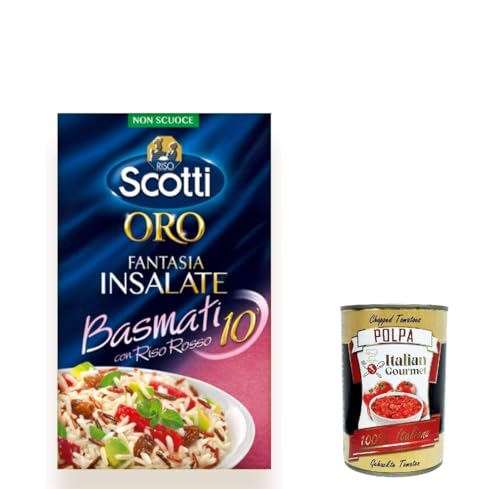 3x Riso Scotti, Oro Insalate Basmati 10' - Mischung aus rot Voller Reis und Basmatireis - 800 gr + Italian Gourmet polpa 400g von Italian Gourmet E.R.