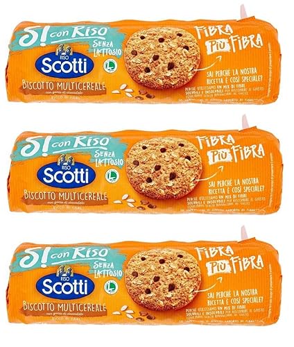 3x Riso Scotti Si con Riso Biscotto Multicereale Mehrkorn Kekse mit Schokoladenstückchen Laktosefrei, Milcheiweißfrei 250g Packung mit ca. 20 Keksen 3x Riso Scotti Si con Riso Biscotto Multicereale Mehrkorn Kekse mit Schokoladenstückchen Laktosefrei, Milcheiweißfrei 250g Packung mit ca. 20 Keksen von Italian Gourmet E.R.