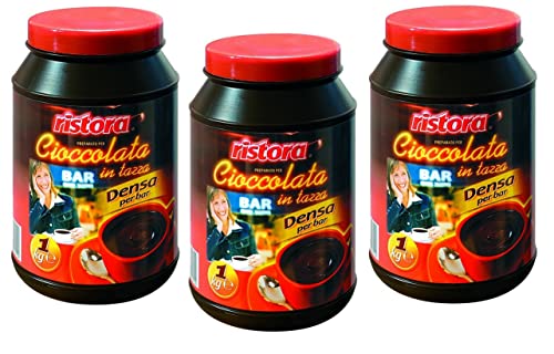 3x Ristora Cioccolata in Tazza Schokolade in der Tasse Zubereitung für Dicke Schokolade Glutenfrei 1Kg von Italian Gourmet E.R.