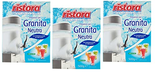 3x Ristora Professional Preparato per Granita Neutra Vorbereitet für Neutralergranita Glutenfrei 500g von Italian Gourmet E.R.