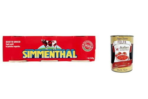 3x SIMMENTHAL carne in scatola, Rindfleisch in Aspik 3x 140g 100% Italienisch Fleisch Aspikfleisch + Italian Gourmet polpa 400g 3x SIMMENTHAL carne in scatola, Rindfleisch in Aspik 3x 140g 100% Italienisch Fleisch Aspikfleisch + Italian Gourmet polpa 400g von Italian Gourmet E.R.