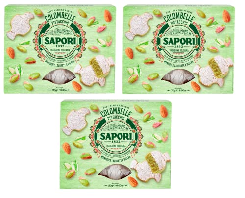 3x Sapori Colombelle Pistacchio Weiche Pistazien-Mandel-Paste Mandelpaste Süßware Produkt 170g Packung 3x Sapori Colombelle Pistacchio Weiche Pistazien-Mandel-Paste Mandelpaste Süßware Produkt 170g Packung von Italian Gourmet E.R.
