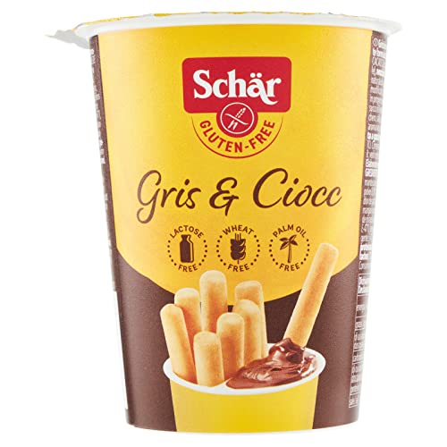 3x Schar Gris & Ciocc Grissini con crema al cioccolato senza glutine Glutenfreie Grissini mit Kakaocreme 52 g von Italian Gourmet E.R.