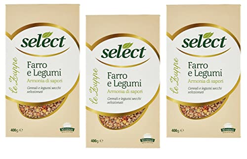 3x Select Le Zuppe Farro e Legumi Ausgewähltes Getreide und Ausgewählte Getrocknete Hülsenfrüchte 400g Packung von Italian Gourmet E.R.