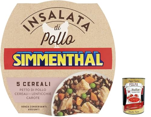 3x Simmenthal - 5 Cereali: Hähnchenbrustsalat mit 5 Körnern und ausgewähltem Gemüse, 160 gr + Italian Gourmet polpa 400g 3x Simmenthal - 5 Cereali: Hähnchenbrustsalat mit 5 Körnern und ausgewähltem Gemüse, 160 gr + Italian Gourmet polpa 400g von Italian Gourmet E.R.