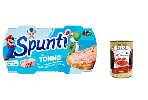 3x Simmenthal Spuntì al Tonno spalmabile Thunfisch streichbarer Snack ( 2 x 84g ) 100% italienisch + Italian Gourmet polpa 400g von Italian Gourmet E.R.