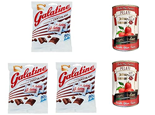 3x Sperlari Süßigkeiten Galatine mit Milch Geschmack Schokolade Bonbon 115g + Italian Gourmet 100% italienische geschälte Tomaten dosen 2x 400g von Italian Gourmet E.R.