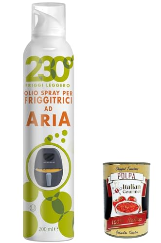 3x Sprayleggero olio per air fryer, Sprühen Sie Öl für Luftbraten, mit Sonnenblumenöl, Avocadoöl und Reisöl 200 ml, hoher Öl + Italian Gourmet polpa 400g 3x Sprayleggero olio per air fryer, Sprühen Sie Öl für Luftbraten, mit Sonnenblumenöl, Avocadoöl und Reisöl 200 ml, hoher Öl + Italian Gourmet polpa 400g von Italian Gourmet E.R.