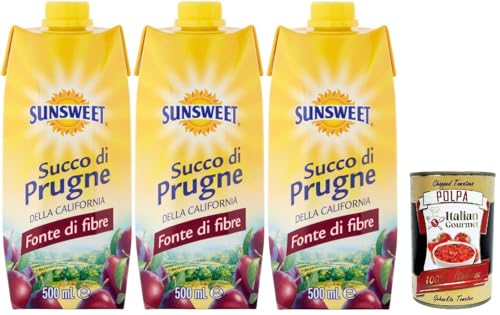 3x Sunsweet California Prune Juice, 500 ml + Italian Gourmet polpa 400g von Italian Gourmet E.R.
