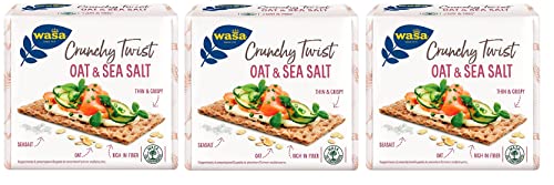 3x Wasa Crunchy Twist Oat & Sea Salt, Vollkorncracker Cracker mit Hafervollkornmehl, Haferflocken und Meersalz,265g + Italian Gourmet Polpa di Pomodoro 400g Dose 3x Wasa Crunchy Twist Oat & Sea Salt, Vollkorncracker Cracker mit Hafervollkornmehl, Haferflocken und Meersalz,265g + Italian Gourmet Polpa di Pomodoro 400g Dose von Italian Gourmet E.R.