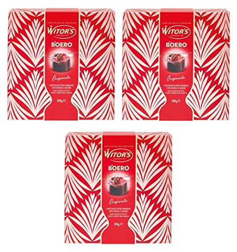 3x Witor's Il Boero Originale Extra Dunkle Schokolade mit Kirsche und Likör 200g Packung 3x Witor's Il Boero Originale Extra Dunkle Schokolade mit Kirsche und Likör 200g Packung von Italian Gourmet E.R.