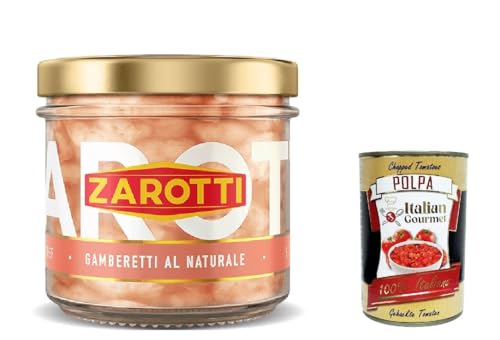 3x Zarotti Gamberetti al naturale, Garnelen in Wasser und Salz erhalten 110g + Italian Gourmet polpa 400g 3x Zarotti Gamberetti al naturale, Garnelen in Wasser und Salz erhalten 110g + Italian Gourmet polpa 400g von Italian Gourmet E.R.