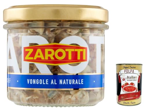 3x Zarotti Vongole al naturale sgusciate 'Venusmuscheln ohne Schale' in Salzlake, 130 g + Italian Gourmet polpa 400g von Italian Gourmet E.R.