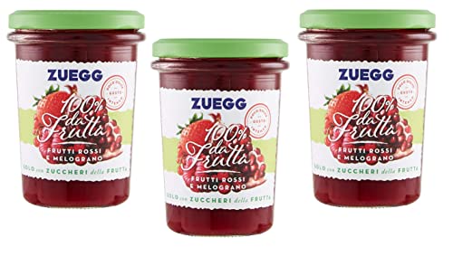 3x Zuegg Confettura Frutti Rossi e Melograno Marmelade Rote Früchte und Granatapfel Konfitüre 100% Frucht Italien nur mit zucker aus Frucht Glaspackung à 250g von Italian Gourmet E.R.