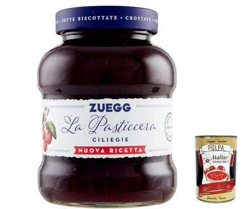 3x Zuegg La Pasticceria Cliegie , Marmelade Kirschen Konfitüre Brotaufstriche Italien 700 g + Italian Gourmet polpa 400g von Italian Gourmet E.R.