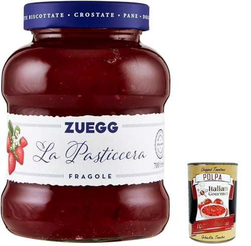 3x Zuegg La Pasticceria Fragole, Marmelade Erdbeeren Konfitüre Brotaufstriche Italien 700 g + Italian Gourmet polpa 400g von Italian Gourmet E.R.