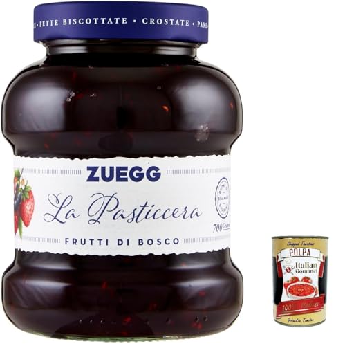 3x Zuegg La Pasticceria Frutti di bosco, Marmelade Beeren Konfitüre Brotaufstriche Italien 700 g + Italian Gourmet polpa 400g von Italian Gourmet E.R.