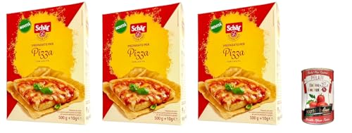 3xSchar Pizzamischung mit Hefe 500gr + Hefe 10gr + Italian Gourmet pelati 400gr von Italian Gourmet E.R.