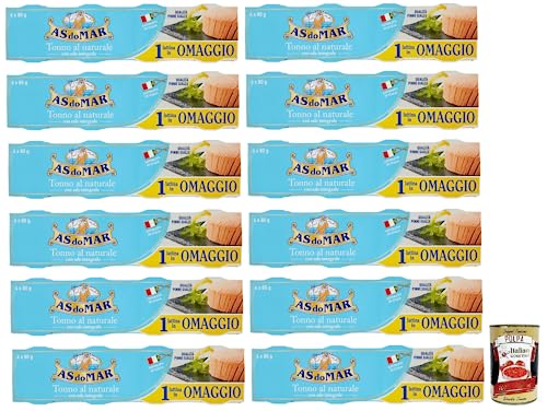 48x AS do MAR Tonno al Naturale,Natürlicher Thunfisch mit Vollsalz,Leicht,Nahrhaft und Gesund,Leicht,Nahrhaft und Gesund,80g Dose + Italian Gourmet Polpa di Pomodoro 400g Dose 48x AS do MAR Tonno al Naturale,Natürlicher Thunfisch mit Vollsalz,Leicht,Nahrhaft und Gesund,Leicht,Nahrhaft und Gesund,80g Dose + Italian Gourmet Polpa di Pomodoro 400g Dose von Italian Gourmet E.R.
