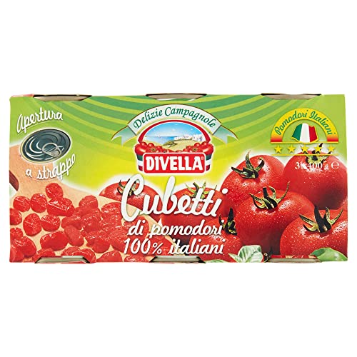 48x Divella Tomaten Delizie Campagnole 100% italienische Tomatenwürfel 400 G + Italian Gourmet polpa 400g von Italian Gourmet E.R.