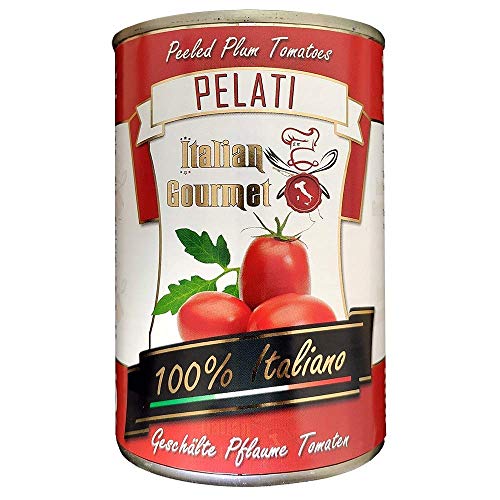 48x Italian Gourmet dosen Pomodori 100% italienisch Pelati Geschälte Pflaume Tomaten sauce dose 400g von Italian Gourmet E.R.