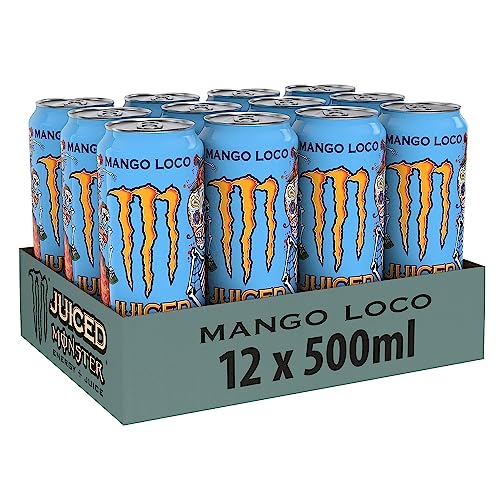 48x Monster Energy Mango Loco - koffeinhaltiger Energy Drink mit tropischem Fruchtgeschmack aus Mango, Guave und Ananas 500ml + Italian Gourmet polpa 400g von Italian Gourmet E.R.