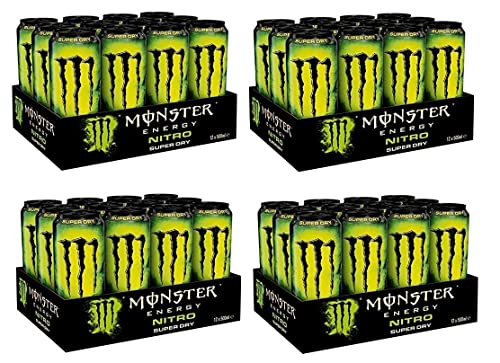 48x Monster Energy Nitro Super Dry Energy Drink Energiegetränk erfrischend und durstlöschend mit Zitrusgeschmack 500ml Einwegdose Analkoholisches Getränk Soft Drink von Italian Gourmet E.R.
