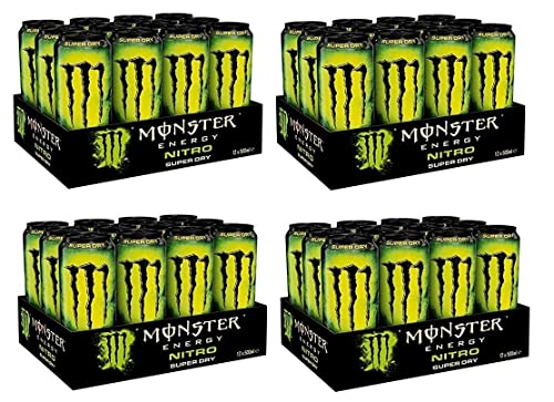 48x Monster Energy Nitro Super Dry Energy Drink Energiegetränk erfrischend und durstlöschend mit Zitrusgeschmack 500ml Einwegdose Analkoholisches Getränk Soft Drink von Italian Gourmet E.R.