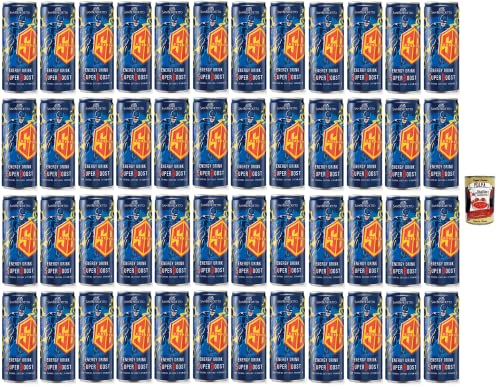 48x San Benedetto Energy Drink Super Boost,Energiegetränk mit Taurin, Koffein und B-Vitaminen,250ml Einwegdose + Italian Gourmet Polpa di Pomodoro 400g Dose von Italian Gourmet E.R.