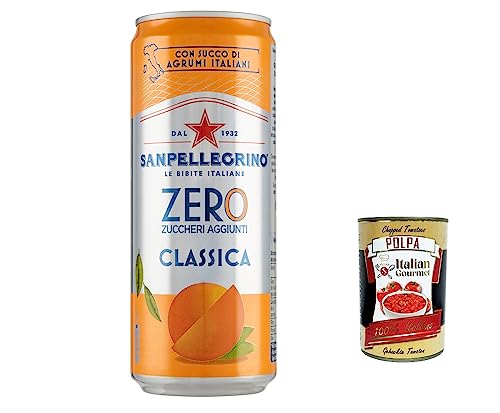 48x San Pellegrino Aranciata Zero dosen ohne Zucker 33cl Limonade orange ohne Zucker + Italian Gourmet polpa 400g 48x San Pellegrino Aranciata Zero dosen ohne Zucker 33cl Limonade orange ohne Zucker + Italian Gourmet polpa 400g von Italian Gourmet E.R.