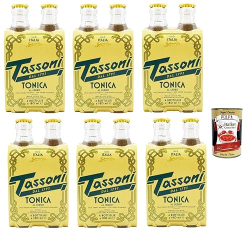 48x Tassoni, Tonica al cedro, Erfrischendes italienisches Alkoholfreies Getränk 18cl, Einweg-Glasflasche + Italian Gourmet polpa 400g 48x Tassoni, Tonica al cedro, Erfrischendes italienisches Alkoholfreies Getränk 18cl, Einweg-Glasflasche + Italian Gourmet polpa 400g von Italian Gourmet E.R.