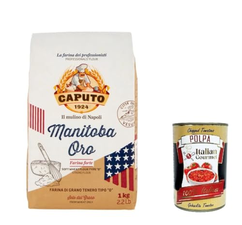 4x Farina Molino Caputo Manitoba oro Pizza Napoli Pizzamehl Pizza Mehl 1kg + Italian Gourmet polpa 400g 4x Farina Molino Caputo Manitoba oro Pizza Napoli Pizzamehl Pizza Mehl 1kg + Italian Gourmet polpa 400g von Italian Gourmet E.R.