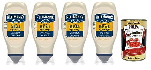 4x Hellmann's Maionese,Mayonnaise in Top-Down-Verpackung,430ml + Italian Gourmet Polpa di Pomodoro 400g Dose von Italian Gourmet E.R.
