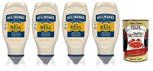 4x Hellmann's Maionese,Mayonnaise in Top-Down-Verpackung,430ml + Italian Gourmet Polpa di Pomodoro 400g Dose 4x Hellmann's Maionese,Mayonnaise in Top-Down-Verpackung,430ml + Italian Gourmet Polpa di Pomodoro 400g Dose von Italian Gourmet E.R.