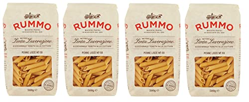 4x Rummo Pasta Penne Lisce n°59 Teigwaren aus Hartweizengrieß Bronzepaste 500g Packung 4x Rummo Pasta Penne Lisce n°59 Teigwaren aus Hartweizengrieß Bronzepaste 500g Packung von Italian Gourmet E.R.