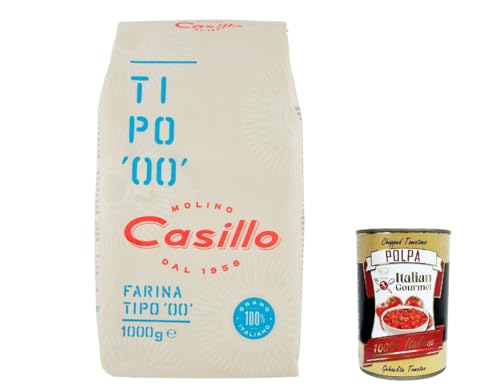 4x Selezione Casillo Farina per Pizza Tipo '00', Weizenmeh Pizza Napoli Pizzamehl Pizza Mehl 1kg + Italian Gourmet polpa 400g 4x Selezione Casillo Farina per Pizza Tipo '00', Weizenmeh Pizza Napoli Pizzamehl Pizza Mehl 1kg + Italian Gourmet polpa 400g von Italian Gourmet E.R.