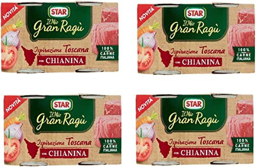 4x Star il mio Gran ragu' Ispirazione Toscana Con Chianina tomatensauce sauce 2x 100g von Italian Gourmet E.R.