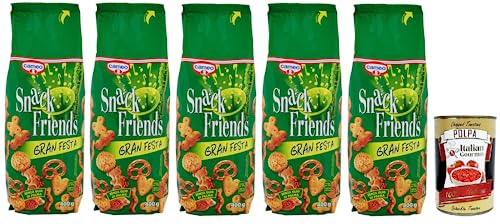 5x Cameo Snack Friends Gran Festa,Mischung aus Brezeln,Salzige Snacks 400g Beutel + Italian Gourmet Polpa di Pomodoro 400g Dose 5x Cameo Snack Friends Gran Festa,Mischung aus Brezeln,Salzige Snacks 400g Beutel + Italian Gourmet Polpa di Pomodoro 400g Dose von Italian Gourmet E.R.