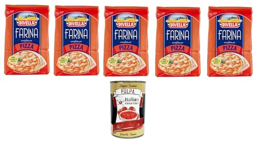 5x DIVELLA-MEHL FÜR PIZZA 1 KG + Italian gourmet polpa 400g 5x DIVELLA-MEHL FÜR PIZZA 1 KG + Italian gourmet polpa 400g von Italian Gourmet E.R.