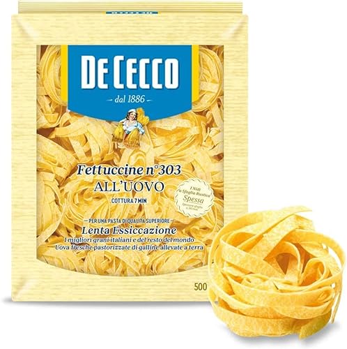 5x De Cecco Fettuccine pasta all'uovo Pasta mit Ei No.303 500g + Italian Gourmet polpa 500g von Italian Gourmet E.R.