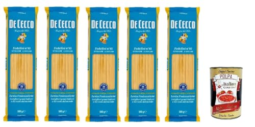 5x De Cecco Pasta 100% Italian Fedelini n° 10 Noodles 500 g + Italian Gourmet Polpa 400 g 5x De Cecco Pasta 100% Italian Fedelini n° 10 Noodles 500 g + Italian Gourmet Polpa 400 g von Italian Gourmet E.R.