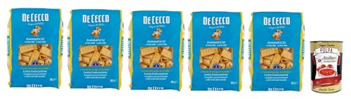 5x De Cecco Pasta 100% Italian Festonati n° 22 Noodles 500 g + Italian Gourmet Polpa 400 g von Italian Gourmet E.R.