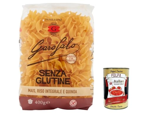 5x Garofalo Fusillone 400 g Senza Glutine Glutine Pasta Noodles + Italian Gourmet Polpa 400 g von Italian Gourmet E.R.