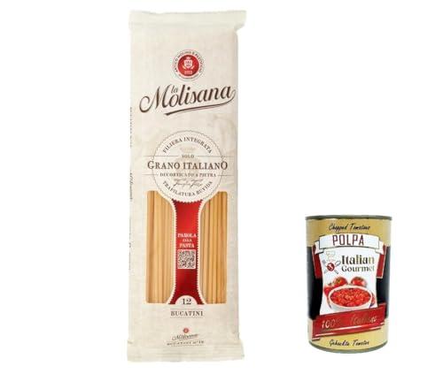 5x La Molisana Bucatini N. 12 Pasta Lenta Lavorazione Teigwaren aus Hartweizengrieß Bronze-Zeichnung 500g + Italian Gourmet Polpa 400g 5x La Molisana Bucatini N. 12 Pasta Lenta Lavorazione Teigwaren aus Hartweizengrieß Bronze-Zeichnung 500g + Italian Gourmet Polpa 400g von Italian Gourmet E.R.