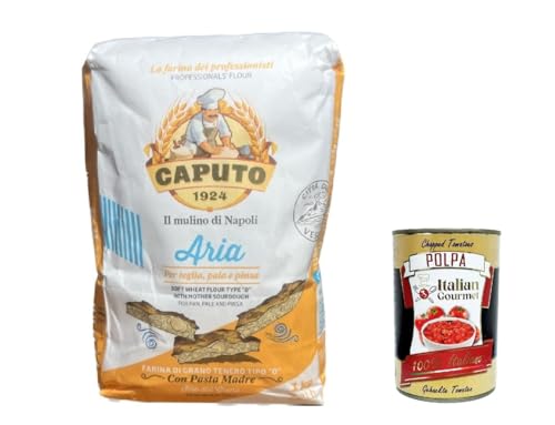 5x Molino Caputo Aria Farina 0 Mehl Entwickelt für pizza a teglia, pinza 1kg + Italian Gourmet polpa 400g 5x Molino Caputo Aria Farina 0 Mehl Entwickelt für pizza a teglia, pinza 1kg + Italian Gourmet polpa 400g von Italian Gourmet E.R.